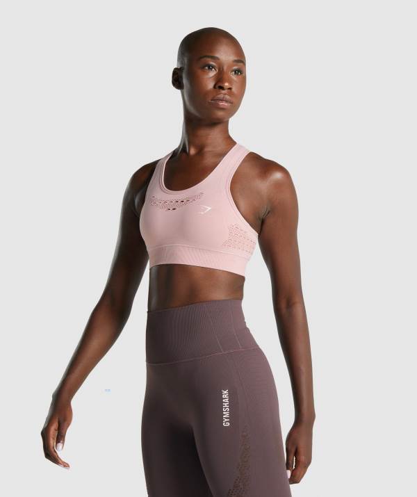 Damske Športové Podprsenky Gymshark Energy Seamless Svetlo Ruzove | UG8975360